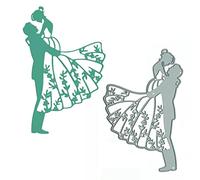 Fopytu Metal Cutting Valentine's Day Lovers Die Cuts para Tarjetas Que Hacen Álbumes De Recortes De Bricolaje Y Tarjeta De Tarjeta del Álbum