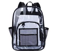 Fopytu Mochila Clara, Vea a Través De Mochilas Transparentes Grandes Capacidad Transparente De Libros Transparentes para Seguridad del Estadio De Trabajo Escolar En Playa con Correas Ajustables