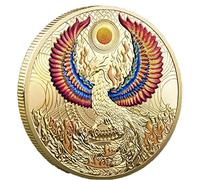Fopytu Phoenix Tradicional Zodiaco Conmemorativo Monedas Alas Coloreadas Pájaro Cultura China Artesanía De Arte Coleccionable Regalo De Arte Coleccionable