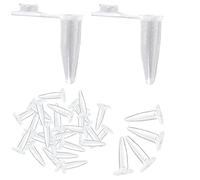 Fopytu Tubos De Centrífuga, 100 Pcs 0.2 De Viales De Microcentrífuga Transparente Multipropósito con Tapas Adjuntas