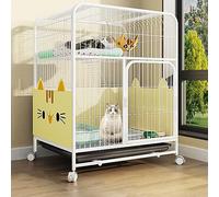 For 1-2 Gatos, Hurones, Chinchillas, Conejos, Animales pequeños, Gatitos, Ardillas, Viajes en Autocaravana, Acampada(White,Medium)