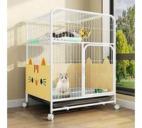 For 1-2 Gatos, Hurones, Chinchillas, Conejos, Animales pequeños, Gatitos, Ardillas, Viajes en Autocaravana, Acampada(White,Large)