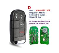 For 2011-2020 Dodge Charger Dart Journey Challenger Durango Smart Key Fob Id46 Chip 434mhz M3n40821302 Universal Work with Jeep