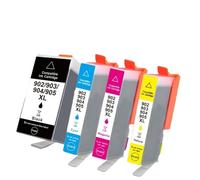 For 903 904 905 902 903XL Cartucho de Tinta Compatible for of-ceJet Pro 6960 6961 6964 6970 6950 Pr-inters con Chip de Tinta Completa(1SET-4PCS)