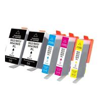 For 903 904 905 902 903XL Cartucho de Tinta Compatible for of-ceJet Pro 6960 6961 6964 6970 6950 Pr-inters con Chip de Tinta Completa(1SET-5PCS)
