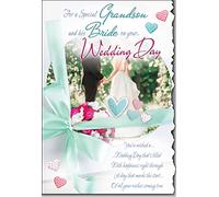For A special Grandson and his Bride on Your wedding Day Card Lovely Verse
