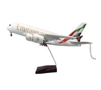 For A380 47CM Scale New Emirates Aircraft Model with LED Lights High Simulation Collectible Ornaments