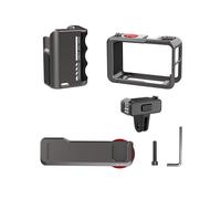 For Action 4 5 Pro Metal Camera Cage Expansion Adapter with Handle Grip Set Protective Aluminum Housing
