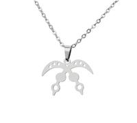 For Adinkra Symbols Meanings West African Wisdom Stainless Steel Map Pendant Necklaces Map Jewelry Gold Color Items for Bridal Women Man Party Gifts Earrings Sets Jewelry (Model 6)