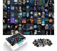 for Adults 1000 Pieces Puzzle Moonlight Aesthetic Stitching Poster Made of Cardboard for and 14 Years and Over Each Piece is Unique - Fun and challenging Game for The Whole Ideas。