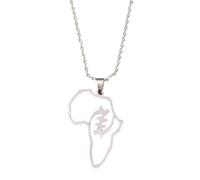 For Africa Stainless Steel Map Pendant Necklaces Map Jewelry Gold Color Items for Women Man Party Gifts Earrings Jewelry (Model 18)