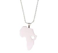 For Africa Stainless Steel Map Pendant Necklaces Map Jewelry Gold Color Items for Women Man Party Gifts Earrings Jewelry (Model 20)