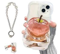 For Apple Pattern Transparent Phone Case for iPhone, Kickstand Feature, 3D Artistic Design & Anti-Slip Grip for Full Camera Protection, Responsive Buttons, Slim Fit (For iPhone 12 ProMax,Clear)