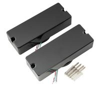 For Ar-tec MDC5 Pastilla de puente de cuello con imán cerámico estilo barra de jabón 14,4 K for bajos de 5 cuerdas, negro(Black Set)