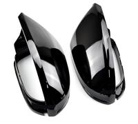 For Audi A6 C7 S6 2012-2018 Car Rearview Mirror Cover Side For Wing Protect Frame Covers Trim Carbon Black And Bright Protector(Bright black)