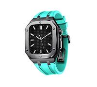 For Band Case 45mm 44mm Rugged Strap with Shockproof Bumper Case, Men Women Sports Military Band Protective case only for iWatch Series 7 SE 6 5 4