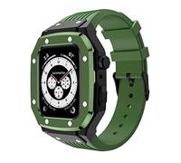 For Band Case Series 8 7 6 5 4 SE Metal Frame Silicone Strap For Iwatch Series 42MM 44MM 45MM Modification Mod Kit