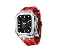 For Band with Case Series 8,45mm Rugged Strap with Shockproof Bumper Case, Men Women Sports Military Band Protective case only for iWatch Series 7 SE 6 5 4