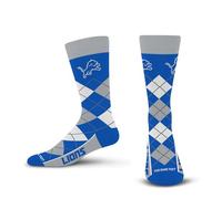 For Bare Feet NFL DETROIT LIONS Argyle Remix Premium Dress Sock Team Color OSFM
