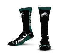 For Bare Feet NFL PHILADELPHIA EAGLES MVP Crew Sock Team Color Large