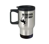 For Best Bro Do You Even Lift?, taza (viaje) esquí de remonte de esquí, póster de camisa, accesorios de mercancía, calcomanía de decoración, pin divertido para mamá, taza de café de regalo, 14 onzas