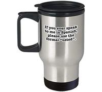 For Best If You Ever Speak to Me in Spanish Cup (Travel) Parks and Recs April Ludgate Quote Merchandise Shirt Sticker Art Funny Mom Coffee Mug Gift 396.9 g