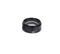 For C-Mount Barlow Lente de objetivo 0.3X 0.5X 1X 2X para microscopio industrial Cámara Accesorios Ampliación Reducción Distancia focal Grabación de vídeo (2X)