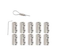 For Cable De Acero 3mm, Abrazadera 1/8 Pulgadas, Abrazaderas Armario Rosca Doble Orificio, Clips Cobre Metálico, Herramientas Eslinga, Accesorios Sujeción