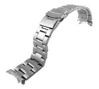 For Casio MDV-106 MDV-107-1A for Duro for correa de reloj Marlin 22mm pulsera de buceo de repuesto de extremo curvado de acero inoxidable(Silvery 3)