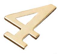 For Comgooldool - Número de puerta de metal magnético dorado sin taladro, placa de hierro fuerte adherencia, acabado elegante, minimalista, 6,7 cm, hogar, hotel, oficina, restaurante (E)