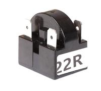 For Compresor 4,7 Ohmios, 15,22,33 Metal Negro Plástico PTC 2/3/4 Pines Relé De Arranque Arrancador De Refrigerador, Rendimiento Estable(4P 22R)