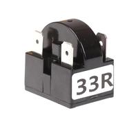 For Compresor 4,7 Ohmios, 15,22,33 Metal Negro Plástico PTC 2/3/4 Pines Relé De Arranque Arrancador De Refrigerador(4P 33R)