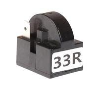 For Compresor 4,7 Ohmios, 15,22,33 Metal Negro Plástico PTC 2/3/4 Pines Relé De Arranque Arrancador De Refrigerador(2P 33R)