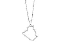 For Country Algeria Map Flag Pendant Necklace,World Map Ethnic Flag Symbol Necklace for Men Women,Stainless Steel Clavicle Chain,Patriotic Ethnic Jewelry,Adjustable Chain Accessories Gifts (Model 10)
