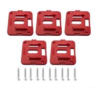 for craftsman 20 V para soporte de batería, estante de montaje en pared para taladro de 1.5 Ah a 7.5 Ah para organizador de baterías, sistema de garaje, rojo, resistente, un paquete (5 piezas)