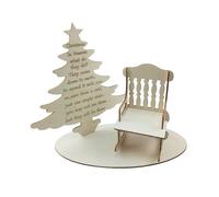 for Creative Christmas Ornaments Wooden Tree DIY Rocking Chair Desktop Table Dec