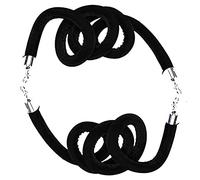 for Crowd Control Barriers at The Exit and Entrance,A Set of Two Velvet Ropes, Hanging Stanchion Rope, 100cm/120cm/150cm(Black,120cm(47.2inch))