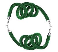 for Crowd Control Barriers at The Exit and Entrance,A Set of Two Velvet Ropes, Hanging Stanchion Rope, 100cm/120cm/150cm(Green,100cm(39.4inch))