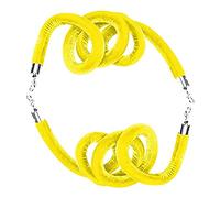 for Crowd Control Barriers at The Exit and Entrance,A Set of Two Velvet Ropes, Hanging Stanchion Rope, 100cm/120cm/150cm(Yellow,150cm(59.1inch))