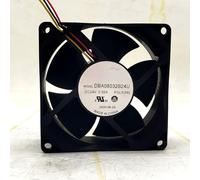 For DBA08032B24U 24V 0.50A 8038 8cm 3-Wire 3P Dual Ball Bearing Cooling Fan with Locked Rotor Protection