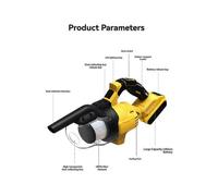 For DeWalt 18V to 20V Cordless Vacuum Cleaner with Brushless Motor - Lightweight Powerful Handheld Vacuum for Quick Cleaning