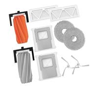 For DJI for ROMO for S for ROMO for A for ROMO for P Robot Vacuum Replacement Parts Accessories Kit: 24Pcs Rubber Roller Brush Mop Cloths HEPA Filters Dust Bags Side Brushes(A)