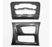 For Dodge For Charger 2015-2023 Carbon Fiber Look Central Control Gear Shift Panel &Central Control Air Conditioning Cover Stickers Interior Coche Decorativo(Black Carbon Fiber Look)
