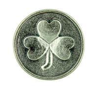 For Each Petal of the Shamrock A Wish Your Way Silver Tone Irish Pocket Token by Lumen Mundi