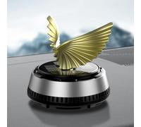 For Eagle Design - Difusor de aroma para coches, respetuoso con el medio ambiente, con energía solar, purificador de aire con fragancia natural (dorado)