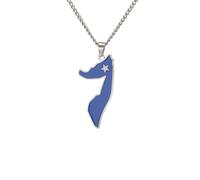 For Europe and For America Stainless Steel Map Gold Pendant Necklace,Charm Maps Clavicle Chain Jewelry,Ethnic Hip Hop Country Flag Necklace,Patriotic Jewelry,Map and Flag Pendant Necklaces (model94)