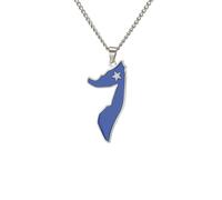 For European and American countries Stainless Steel Map Pendant Necklaces Simplicity Jewelry Gold Color Items for Women Man Party Gifts Earrings Sets Jewelry (Model 30)