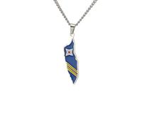 For European and American countries Stainless Steel Map Pendant Necklaces Simplicity Jewelry Gold Color Items for Women Man Party Gifts Earrings Sets Jewelry (Model 18)