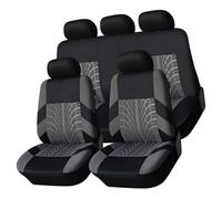 For Ford for Fiesta for Seat for Covers 2000-2024 Full Surround Design Nonslip Fabric Compatible Breathable Anti-Wear for Fiesta for Zetec for S for Mountune for ST Models(E/Grey-grey)