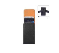 For Galaxy S7 Edge / G935 Litchi Texture Vertical Flip Leather Case Waist Bag with Back Clip(Black)